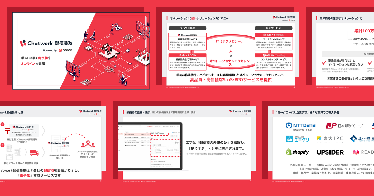 Chatwork郵便受取 サービス資料